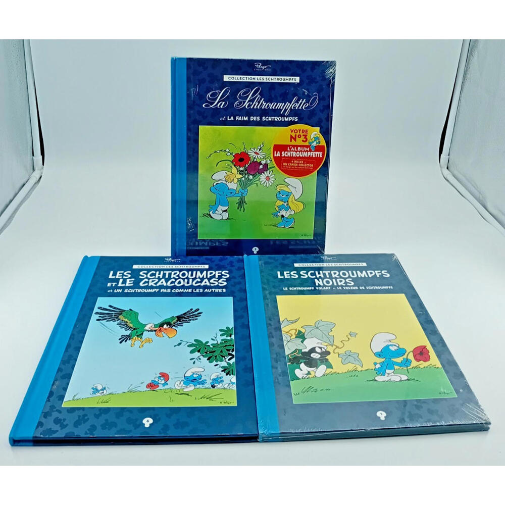 3x BDs Les Schtroumpf Edition Collectionneur Peyo Hachette Neuf